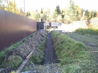 Засыпка подушки из щебня Засыпка подушки из щебня